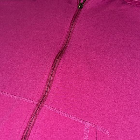 Dodo Basic Hoodie Jacket Women Large Magenta Cotton Drawstring Full Zip DWJ-6502 - Picture 5 of 11